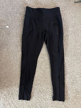 Athleta Black High-Waisted front seam Leggings